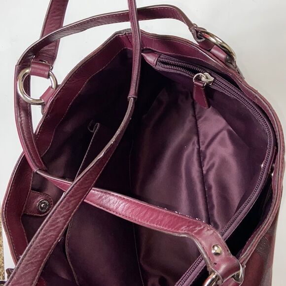 VTG,COACH SIGNATURE LUREX #F1382-F26246 BURGUNDY METALLIC COLOR WOMEN BAG #26246 - Picture 9 of 15